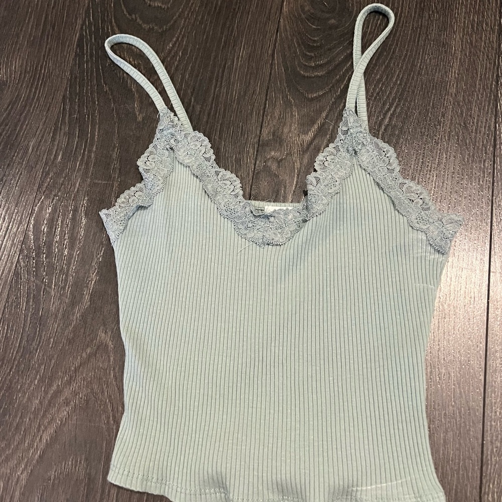 Garage Green Lace Top